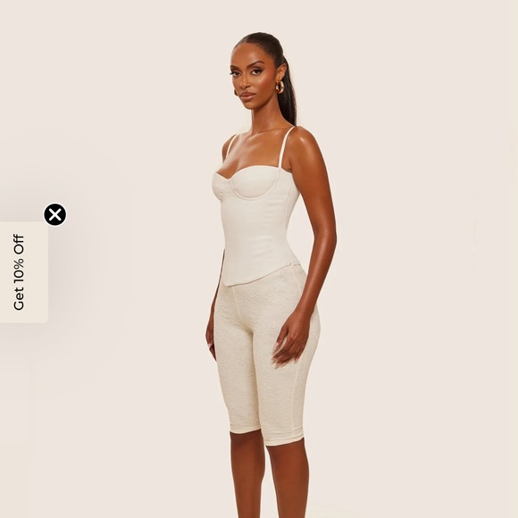 Elegant Cream Bustier Top- MarsTheLabel - Picture 8 of 15